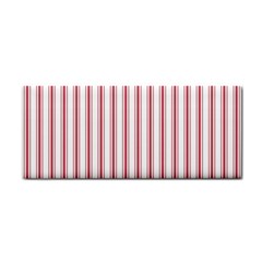 Mattress Ticking Wide Striped Pattern in USA Flag Red and White Hand Towel