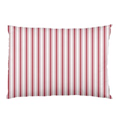 Mattress Ticking Wide Striped Pattern in USA Flag Red and White Pillow Case