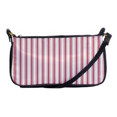 Mattress Ticking Wide Striped Pattern in USA Flag Red and White Shoulder Clutch Bags