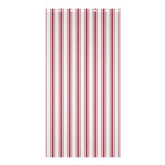 Mattress Ticking Wide Striped Pattern in USA Flag Red and White Shower Curtain 36  x 72  (Stall) 