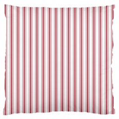 Mattress Ticking Wide Striped Pattern in USA Flag Red and White Large Flano Cushion Case (One Side)