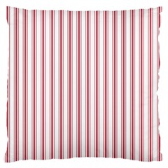 Mattress Ticking Wide Striped Pattern in USA Flag Red and White Large Flano Cushion Case (Two Sides)