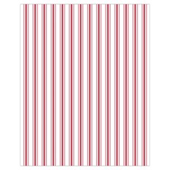 Mattress Ticking Wide Striped Pattern in USA Flag Red and White Drawstring Bag (Small)