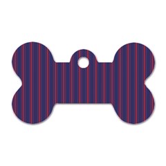 Mattress Ticking Wide Striped Pattern In Usa Flag Blue And Red Dog Tag Bone (one Side) by PodArtist