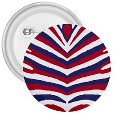 Us United States Red White And Blue American Zebra Strip 3  Buttons by PodArtist