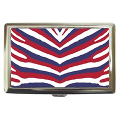 Us United States Red White And Blue American Zebra Strip Cigarette Money Cases by PodArtist