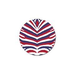 Us United States Red White And Blue American Zebra Strip Golf Ball Marker (10 Pack) by PodArtist