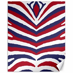 Us United States Red White And Blue American Zebra Strip Canvas 16  X 20   by PodArtist