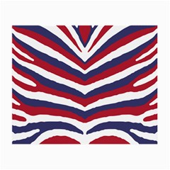 Us United States Red White And Blue American Zebra Strip Small Glasses Cloth (2-side) by PodArtist