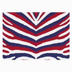 Us United States Red White And Blue American Zebra Strip Large Glasses Cloth (2-side) by PodArtist