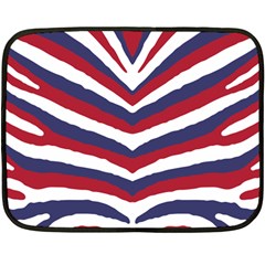 Us United States Red White And Blue American Zebra Strip Fleece Blanket (mini) by PodArtist