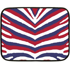 Us United States Red White And Blue American Zebra Strip Double Sided Fleece Blanket (mini)  by PodArtist