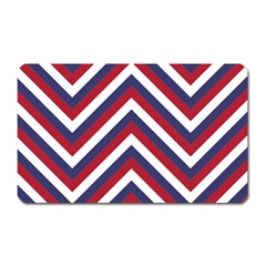 United States Red White And Blue American Jumbo Chevron Stripes Magnet (rectangular) by PodArtist