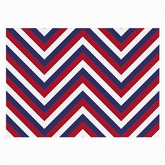 United States Red White And Blue American Jumbo Chevron Stripes Large Glasses Cloth by PodArtist