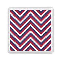 United States Red White And Blue American Jumbo Chevron Stripes Memory Card Reader (square) 