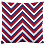 United States Red White and Blue American Jumbo Chevron Stripes Large Cushion Case (Two Sides) Back