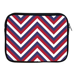 United States Red White And Blue American Jumbo Chevron Stripes Apple Ipad 2/3/4 Zipper Cases by PodArtist