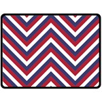 United States Red White and Blue American Jumbo Chevron Stripes Double Sided Fleece Blanket (Large)  80 x60  Blanket Back