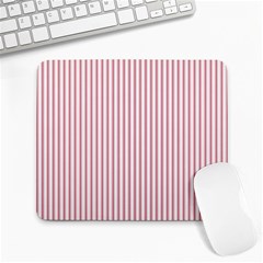 Mattress Ticking Narrow Striped Usa Flag Red And White Large Mousepads by PodArtist