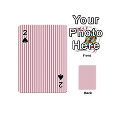 Mattress Ticking Narrow Striped Usa Flag Red And White Playing Cards 54 (mini)  by PodArtist