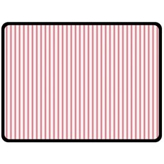Mattress Ticking Narrow Striped Usa Flag Red And White Double Sided Fleece Blanket (large)  by PodArtist