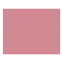 Usa Flag Red Blood Mini Gingham Check Double Sided Flano Blanket (large)  by PodArtist