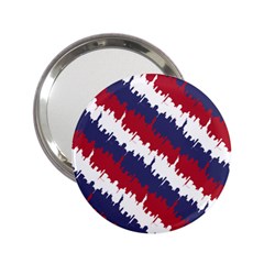 Ny Usa Candy Cane Skyline In Red White & Blue 2 25  Handbag Mirrors by PodArtist