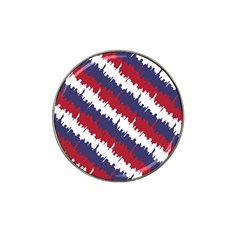 Ny Usa Candy Cane Skyline In Red White & Blue Hat Clip Ball Marker by PodArtist