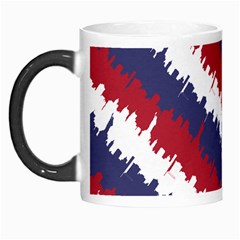 Ny Usa Candy Cane Skyline In Red White & Blue Morph Mugs by PodArtist