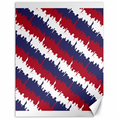 Ny Usa Candy Cane Skyline In Red White & Blue Canvas 18  X 24   by PodArtist