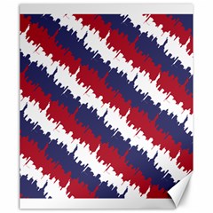 Ny Usa Candy Cane Skyline In Red White & Blue Canvas 20  X 24   by PodArtist