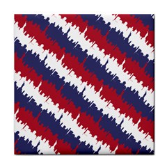 Ny Usa Candy Cane Skyline In Red White & Blue Face Towel by PodArtist