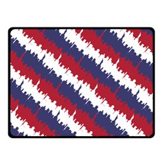 Ny Usa Candy Cane Skyline In Red White & Blue Double Sided Fleece Blanket (small)  by PodArtist