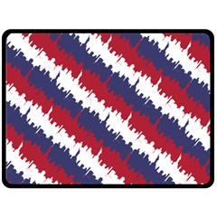 Ny Usa Candy Cane Skyline In Red White & Blue Double Sided Fleece Blanket (large)  by PodArtist