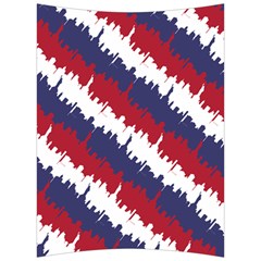 Ny Usa Candy Cane Skyline In Red White & Blue Back Support Cushion by PodArtist