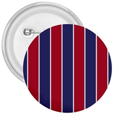 Large Red White And Blue Usa Memorial Day Holiday Vertical Cabana Stripes 3  Buttons by PodArtist