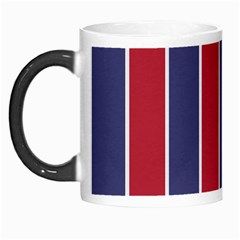 Large Red White And Blue Usa Memorial Day Holiday Vertical Cabana Stripes Morph Mugs by PodArtist