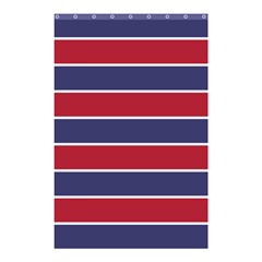 Large Red White And Blue Usa Memorial Day Holiday Horizontal Cabana Stripes Shower Curtain 48  X 72  (small)  by PodArtist