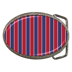 Large Red White And Blue Usa Memorial Day Holiday Pinstripe Belt Buckles by PodArtist