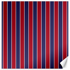 Large Red White And Blue Usa Memorial Day Holiday Pinstripe Canvas 12  X 12   by PodArtist