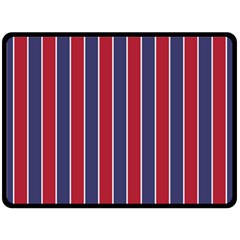 Large Red White And Blue Usa Memorial Day Holiday Pinstripe Double Sided Fleece Blanket (large)  by PodArtist