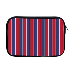 Large Red White And Blue Usa Memorial Day Holiday Pinstripe Apple Macbook Pro 17  Zipper Case by PodArtist