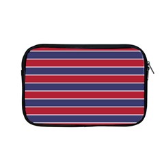 Large Red White And Blue Usa Memorial Day Holiday Pinstripe Apple Macbook Pro 13  Zipper Case by PodArtist