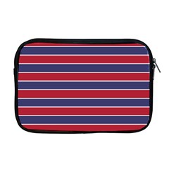 Large Red White And Blue Usa Memorial Day Holiday Pinstripe Apple Macbook Pro 17  Zipper Case
