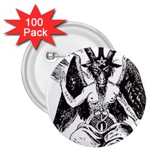 Devil Baphomet Occultism 2 25  Buttons (100 Pack) 