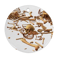 Skull Bone Skeleton Bones Round Ornament (two Sides)