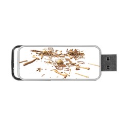 Skull Bone Skeleton Bones Portable Usb Flash (two Sides) by Sapixe