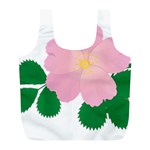 Rose Flower Briar Pink Flowers Full Print Recycle Bags (L)  Front