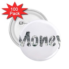 Word Money Million Dollar 2 25  Buttons (100 Pack)  by Sapixe