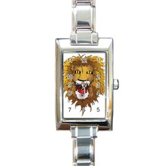 Lion Animal Roar Lion S Mane Comic Rectangle Italian Charm Watch by Sapixe